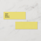 eenvoudig geel mini visitekaartje (Voorkant / Achterkant)