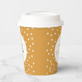 Eenvoudig geel minimale zakelijke Logo Papieren Bekers (Links)