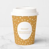 Eenvoudig geel minimale zakelijke Logo Papieren Bekers (Achterkant)