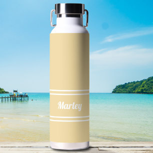 Eenvoudig Geel Modern Aangepaste Naam Stijlvol Kle Waterfles