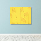 Eenvoudig, geel, modern abstract grafisch ontwerp canvas afdruk (Insitu (Houten vloer))