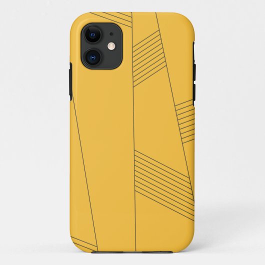 Eenvoudig, geel, modern abstract grafisch ontwerp Case-Mate iPhone case (Achterkant)