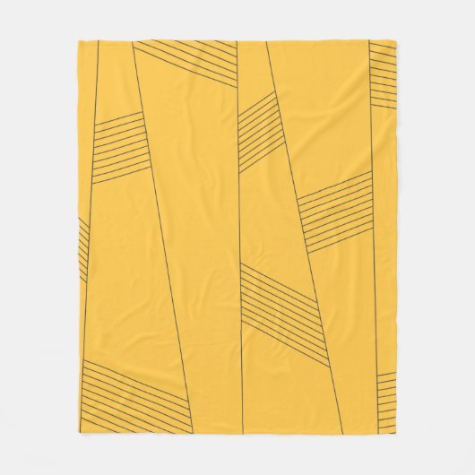 Eenvoudig, geel, modern abstract grafisch ontwerp fleece deken (Voorkant)