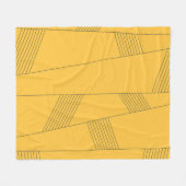 Eenvoudig, geel, modern abstract grafisch ontwerp fleece deken (Voorkant (Horizontaal))