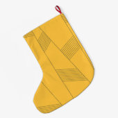 Eenvoudig, geel, modern abstract grafisch ontwerp grote kerstsok (Achterkant (Hangend))