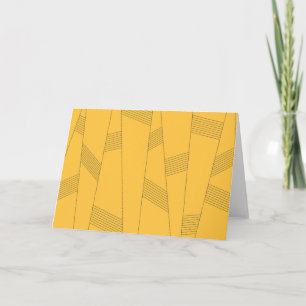 Eenvoudig, geel, modern abstract grafisch ontwerp kaart