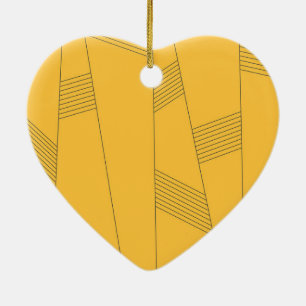 Eenvoudig, geel, modern abstract grafisch ontwerp keramisch ornament
