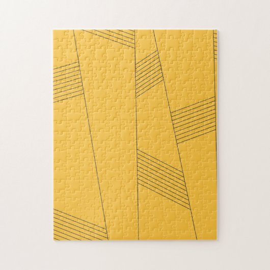 Eenvoudig, geel, modern abstract grafisch ontwerp legpuzzel (Verticaal)