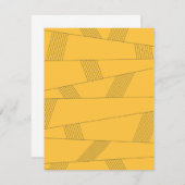 Eenvoudig, geel, modern abstract grafisch ontwerp notitiekaartje (Voorkant / Achterkant)