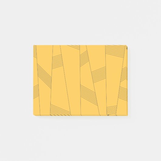 Eenvoudig, geel, modern abstract grafisch ontwerp post-it® notes (Voorkant)