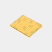 Eenvoudig, geel, modern abstract grafisch ontwerp post-it® notes (Schuin)