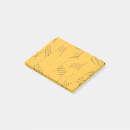Eenvoudig, geel, modern abstract grafisch ontwerp post-it® notes (Schuin)