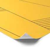 Eenvoudig, geel, modern abstract grafisch ontwerp poster (Hoek)