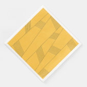 Eenvoudig, geel, modern abstract grafisch ontwerp servet (Hoek)