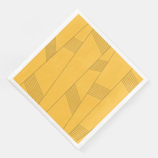 Eenvoudig, geel, modern abstract grafisch ontwerp servet (Hoek)