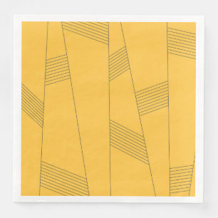 Eenvoudig, geel, modern abstract grafisch ontwerp servet