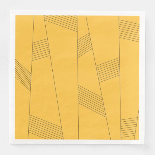 Eenvoudig, geel, modern abstract grafisch ontwerp servet (Voorkant)