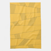 Eenvoudig, geel, modern abstract grafisch ontwerp theedoek (Verticaal)