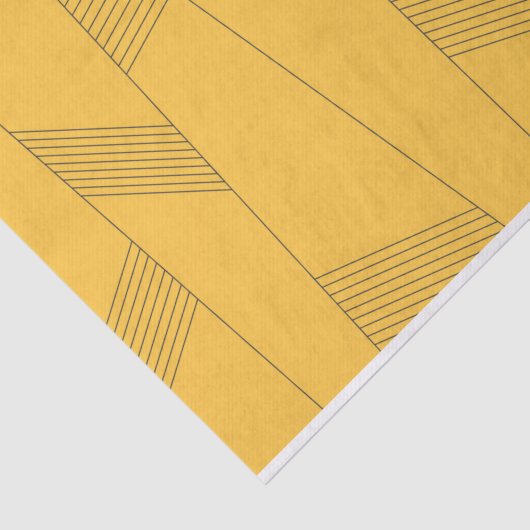 Eenvoudig, geel, modern abstract grafisch ontwerp tissuepapier (Detail)