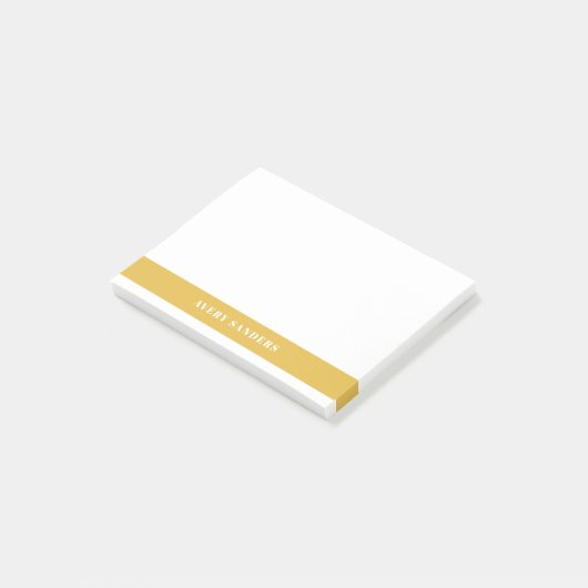 Eenvoudig, geel, modern kleurenblok post-it® notes (Schuin)