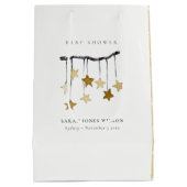 Eenvoudig geel neutraal Star mobiel Baby shower Medium Cadeauzakje (Achterkant)