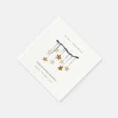 Eenvoudig geel neutraal Star mobiel Baby shower Servet (Hoek)