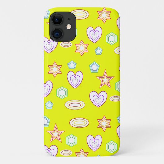 Eenvoudig geel ontwerp Case-Mate iPhone case (Achterkant)