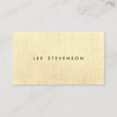 Eenvoudig, geel, stijlvol, minimalistisch visitekaartje (Voorkant)