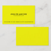 eenvoudig geel visitekaartje (Voorkant / Achterkant)