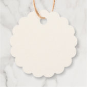 Eenvoudig geel Wildflower verjaardagsgunst Label (Achterkant)