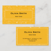 Eenvoudig Geel Wiskunde Tutor Docent Formule Patro Visitekaartje (Voorkant / Achterkant)