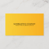 Eenvoudig geel zandstraalde wasmachine visitekaartje (Achterkant)