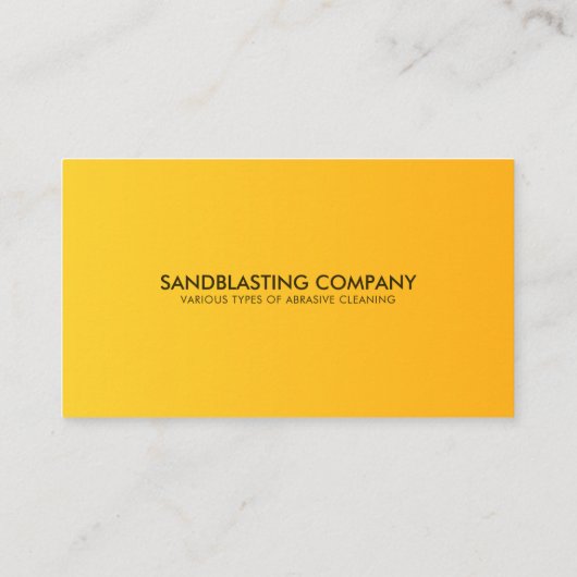 Eenvoudig geel zandstraalde wasmachine visitekaartje (Achterkant)