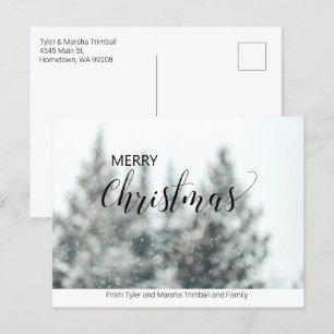 Eenvoudig Geen foto aangepast kerstBriefkaart Briefkaart