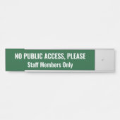 Eenvoudig "GEEN OPENBARE TOEGANG, GELIEVE TE VERGE Deurbordje (Voorkant)