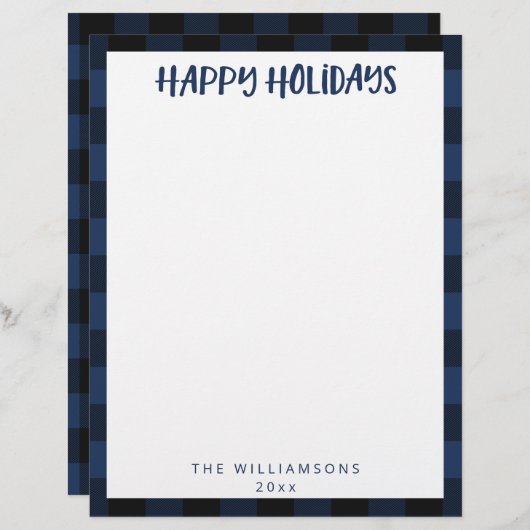 Eenvoudig gefingeerde feestdagen bij de douane briefhoofd (Voorkant / Achterkant)