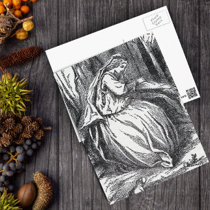 Eenvoudig geforceerde prinses met kikker in het bo briefkaart