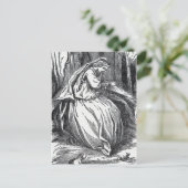 Eenvoudig geforceerde prinses met kikker in het bo briefkaart (Staand voorkant)