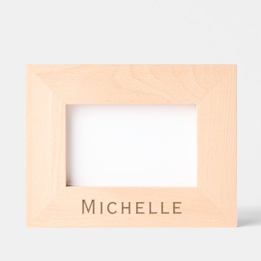 Eenvoudig gegraveerd foto-Lijst met monogram (Voorkant)