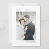 Eenvoudig gehuwd en versierd Pas getrouwd Foto Feestdagenkaart (Voorkant)