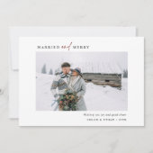 Eenvoudig gehuwd en vrolijk Pas getrouwd Foto land Feestdagenkaart (Voorkant)