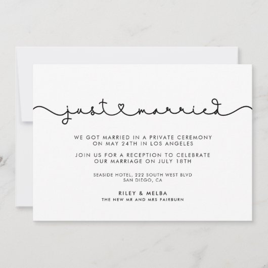 Eenvoudig gehuwde hartlettertype kaart (Voorkant)