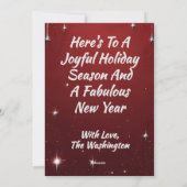 Eenvoudig geïnspireerd rood strass feestdagenkaart (Achterkant)