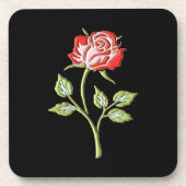 Eenvoudig gekleurd Roos Bier Onderzetter (Voorkant)
