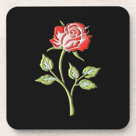 Eenvoudig gekleurd Roos Bier Onderzetter