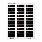 Eenvoudig gekleurd Roos Etiket (Full Sheet)