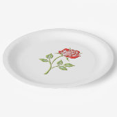 Eenvoudig gekleurd Roos Papieren Bordje (Gekanteld)