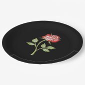 Eenvoudig gekleurd Roos Papieren Bordje (Gekanteld)