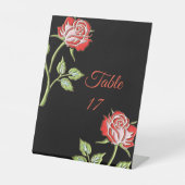 Eenvoudig gekleurd Roos Reclamebord Met Voetstuk (Voorkant)