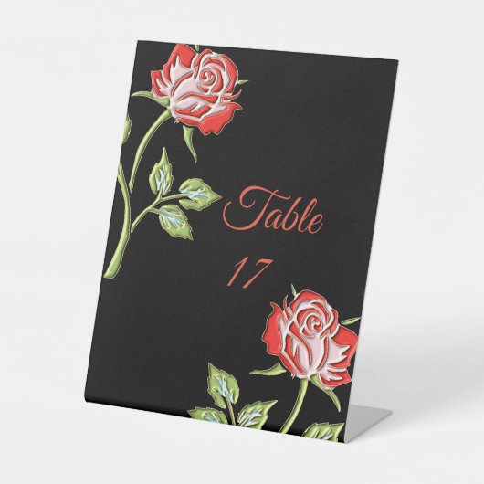 Eenvoudig gekleurd Roos Reclamebord Met Voetstuk (Voorkant)